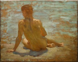Skitse af nøgen ungdom (Studie for Morning Splendour), ca. 1921